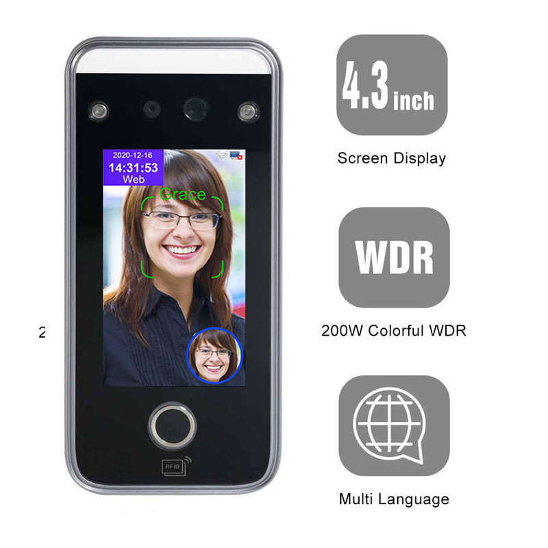 دستگاه حضور و غیاب OEM ODM Face Recognition System 4.3 اینچی با نرم افزار
